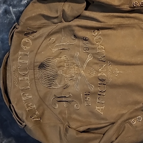 Affliction Men's 2XL Skull Peacoat - Picture 2 of 16